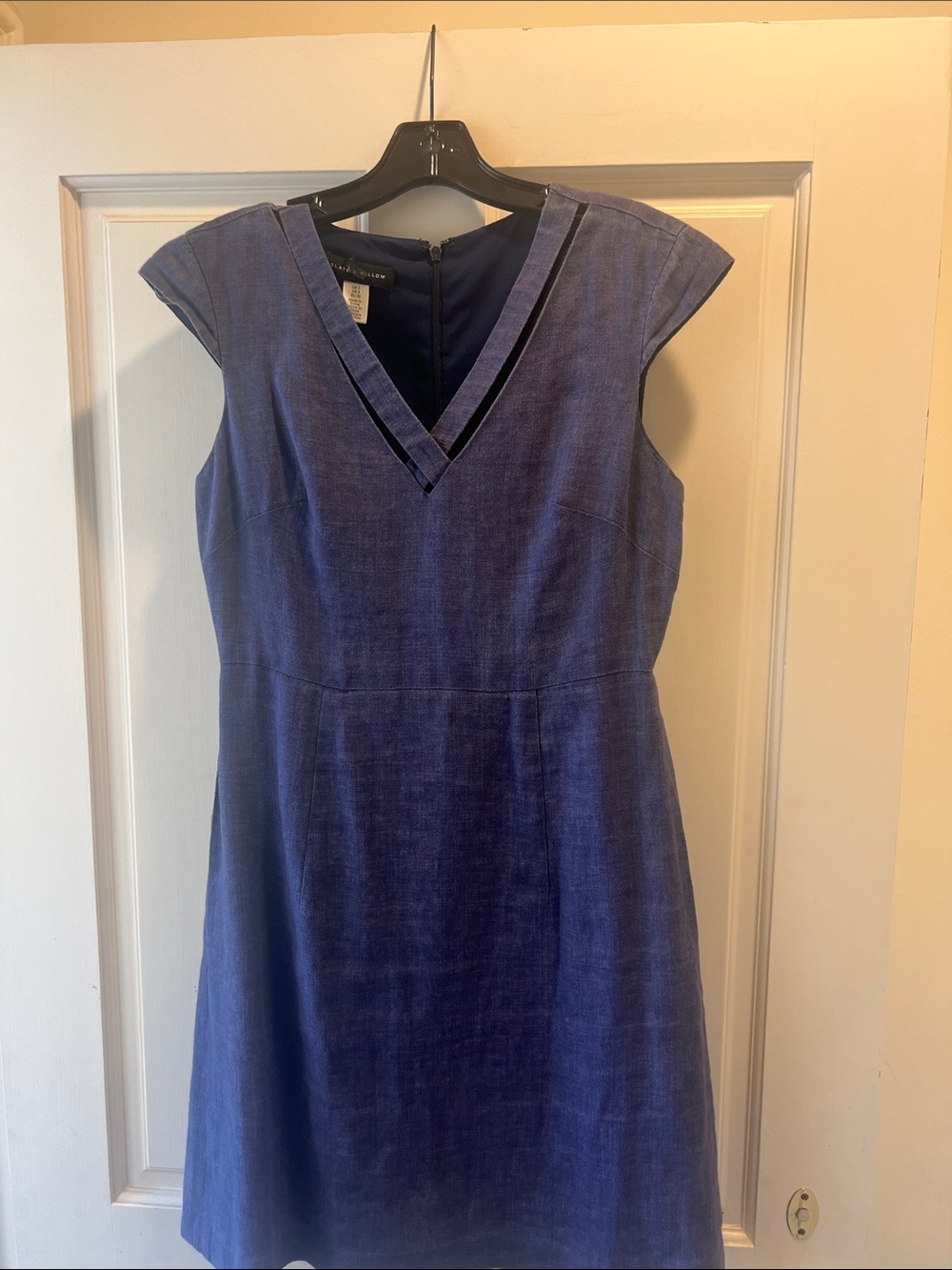 Slate & Willow Navy V-Neck A-Line Midi Dress